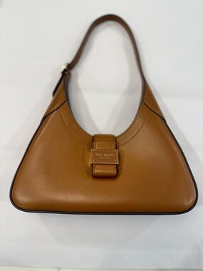 Kate Spade New York Nouveau Leather Shoulder Bag with Gold Logo Plate
